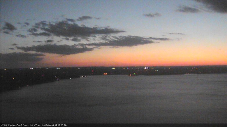 Lake Travis webcam, October 9, 2019 6:40 PM CT