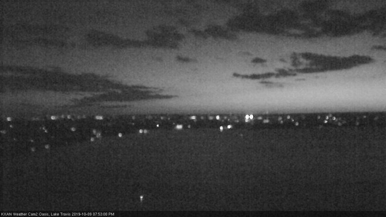 Lake Travis webcam, October 9, 2019 6:55 PM CT