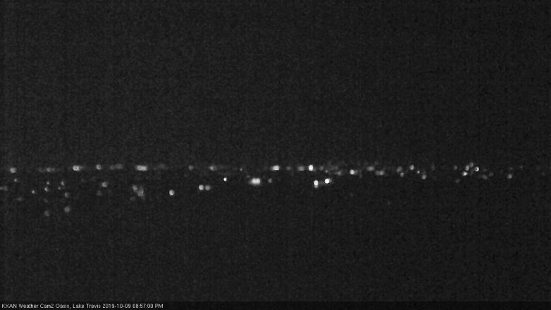 Lake Travis webcam, October 9, 2019 8:00 PM CT