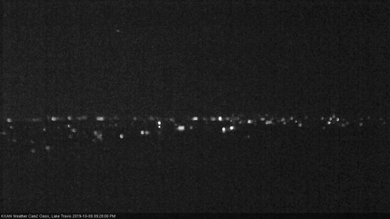 Lake Travis webcam, October 9, 2019 8:30 PM CT