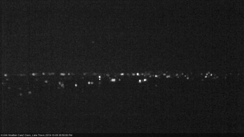 Lake Travis webcam, October 9, 2019 9:00 PM CT