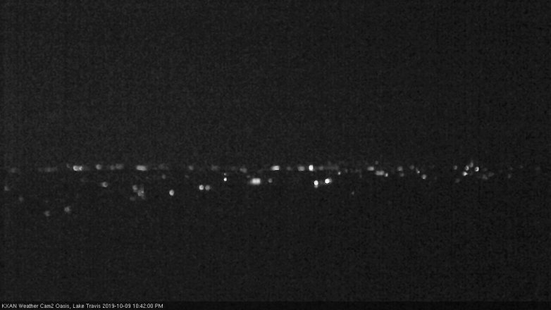 Lake Travis webcam, October 9, 2019 9:45 PM CT