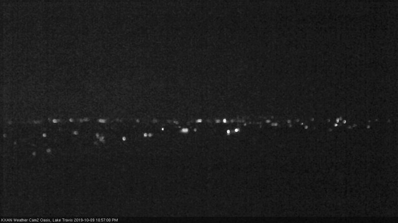 Lake Travis webcam, October 9, 2019 10:00 PM CT