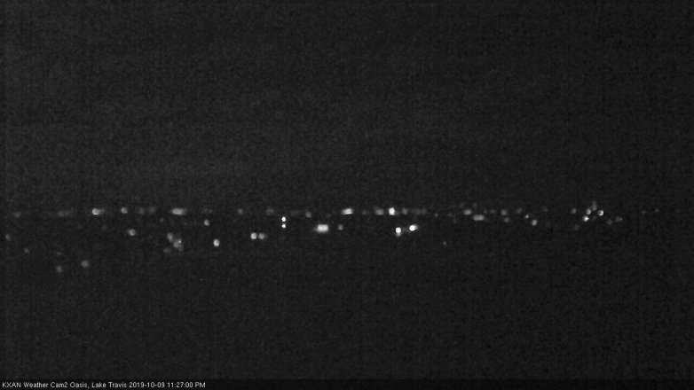 Lake Travis webcam, October 9, 2019 10:30 PM CT