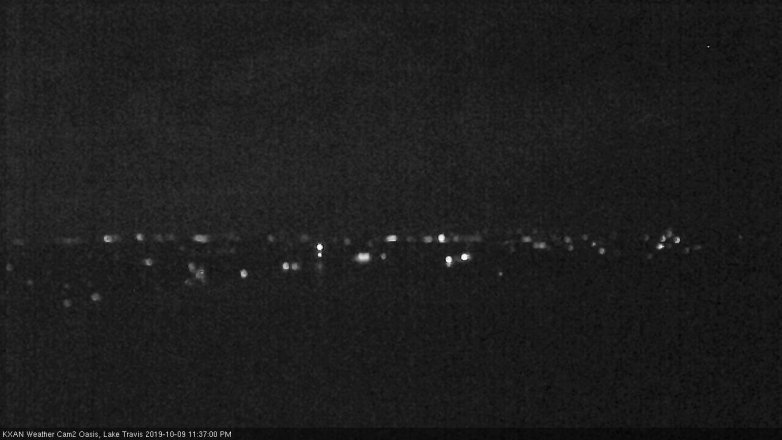 Lake Travis webcam, October 9, 2019 10:40 PM CT