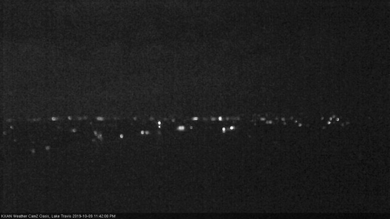 Lake Travis webcam, October 9, 2019 10:45 PM CT