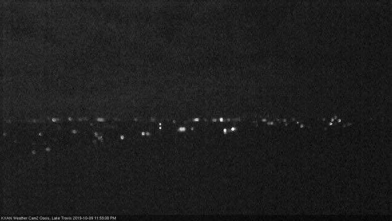 Lake Travis webcam, October 9, 2019 11:00 PM CT