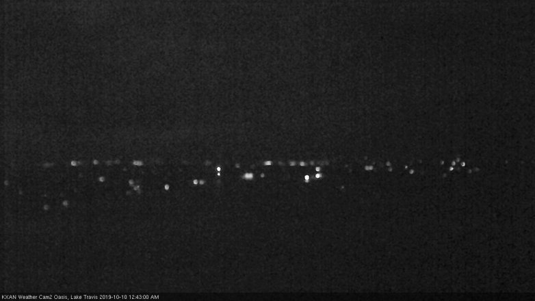 Lake Travis webcam, October 9, 2019 11:45 PM CT
