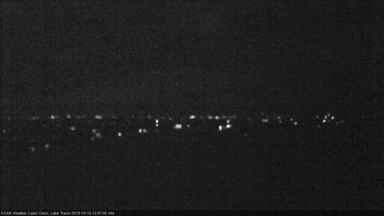 Lake Travis webcam, October 9, 2019 11:50 PM CT