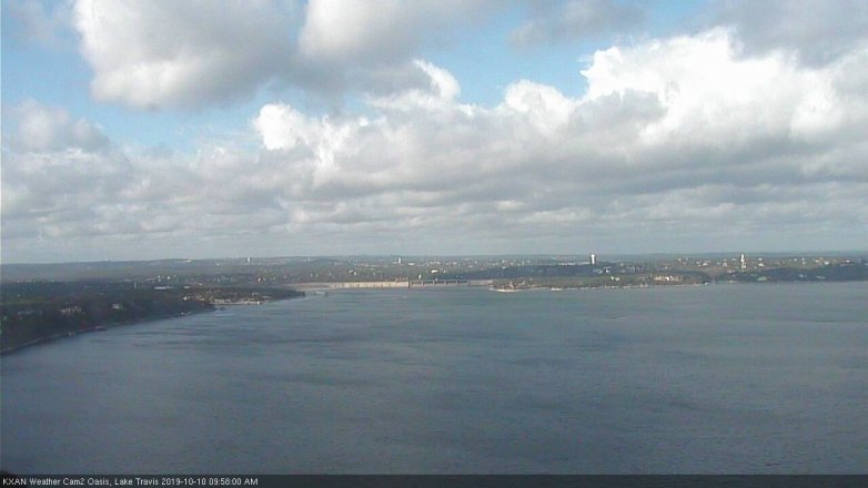 Lake Travis webcam, October 10, 2019 9:00 AM CT