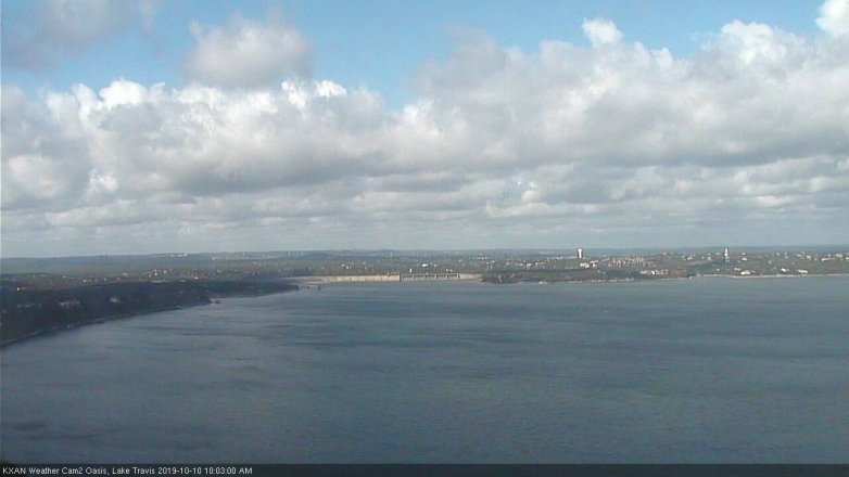 Lake Travis webcam, October 10, 2019 9:05 AM CT
