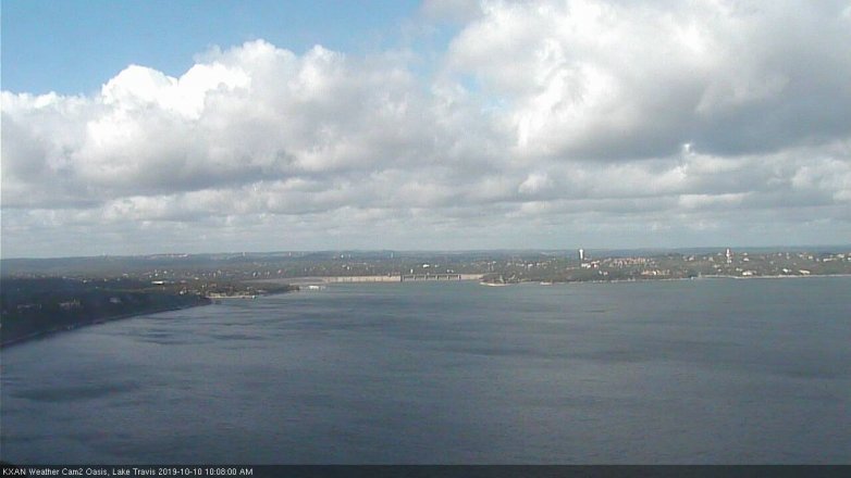 Lake Travis webcam, October 10, 2019 9:10 AM CT