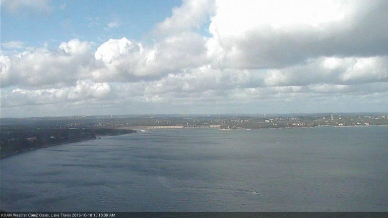 Lake Travis webcam, October 10, 2019 9:20 AM CT
