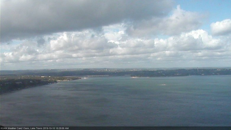 Lake Travis webcam, October 10, 2019 9:30 AM CT