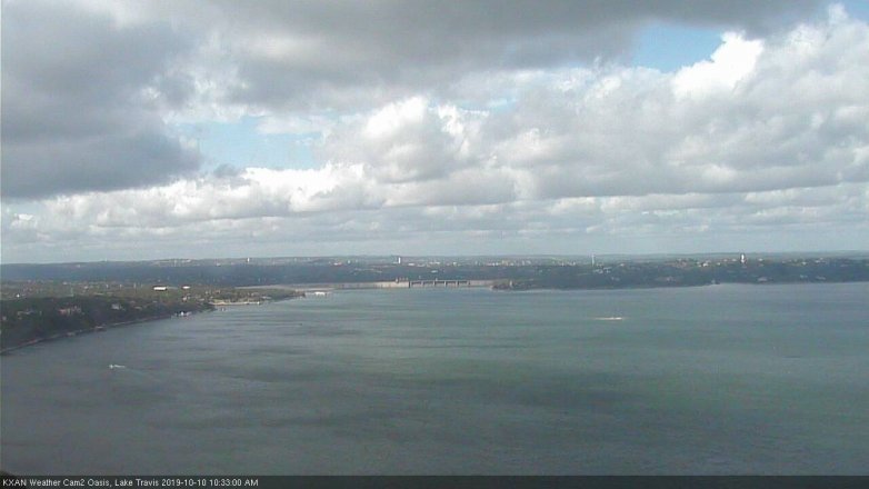 Lake Travis webcam, October 10, 2019 9:35 AM CT