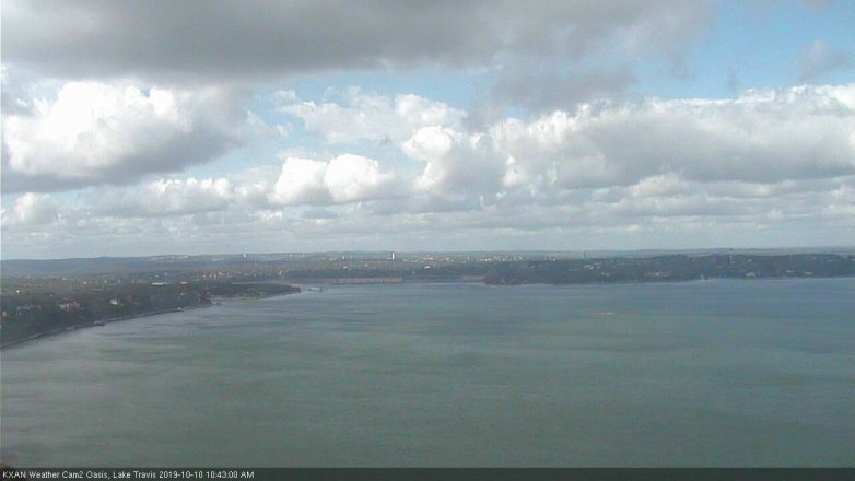 Lake Travis webcam, October 10, 2019 9:45 AM CT