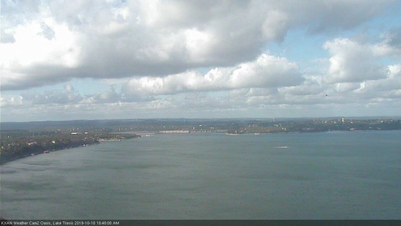 Lake Travis webcam, October 10, 2019 9:50 AM CT