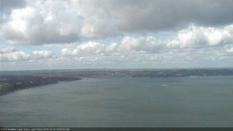 Lake Travis webcam, October 10, 2019 10:00 AM CT