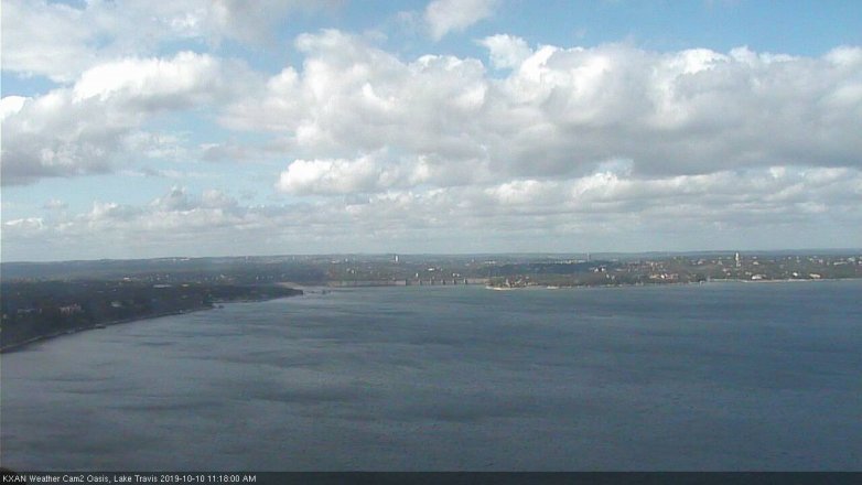 Lake Travis webcam, October 10, 2019 10:20 AM CT