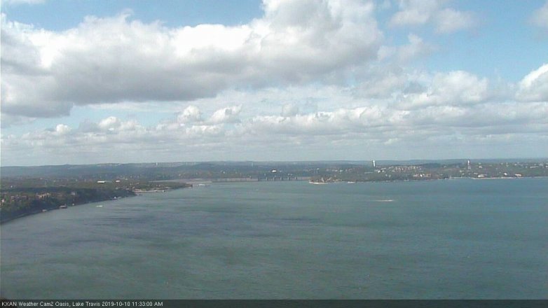 Lake Travis webcam, October 10, 2019 10:35 AM CT