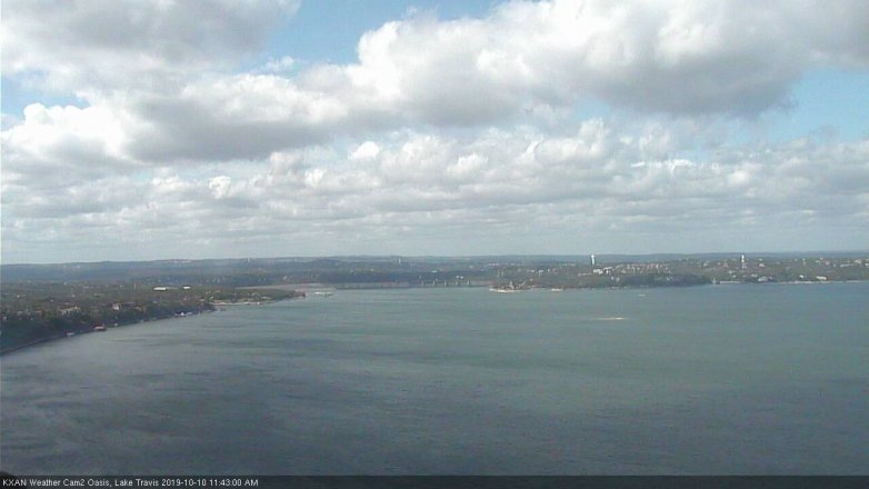 Lake Travis webcam, October 10, 2019 10:45 AM CT
