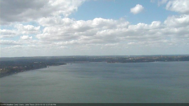 Lake Travis webcam, October 10, 2019 11:40 AM CT