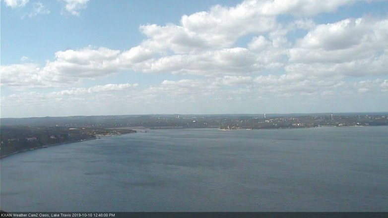 Lake Travis webcam, October 10, 2019 11:50 AM CT