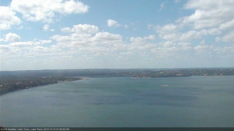 Lake Travis webcam, October 10, 2019 12:10 PM CT