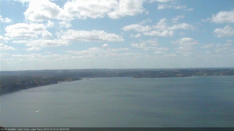 Lake Travis webcam, October 10, 2019 12:50 PM CT