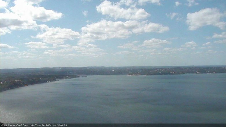 Lake Travis webcam, October 10, 2019 1:00 PM CT