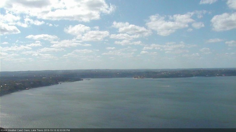 Lake Travis webcam, October 10, 2019 1:05 PM CT