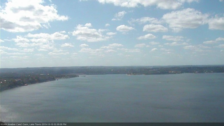 Lake Travis webcam, October 10, 2019 1:10 PM CT