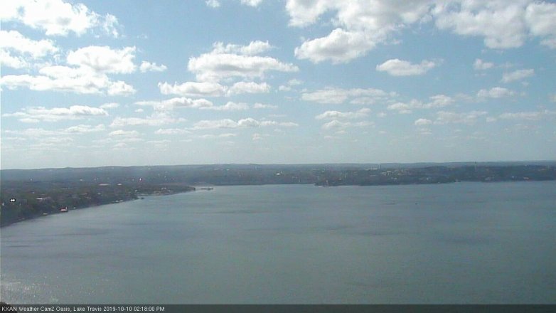 Lake Travis webcam, October 10, 2019 1:20 PM CT