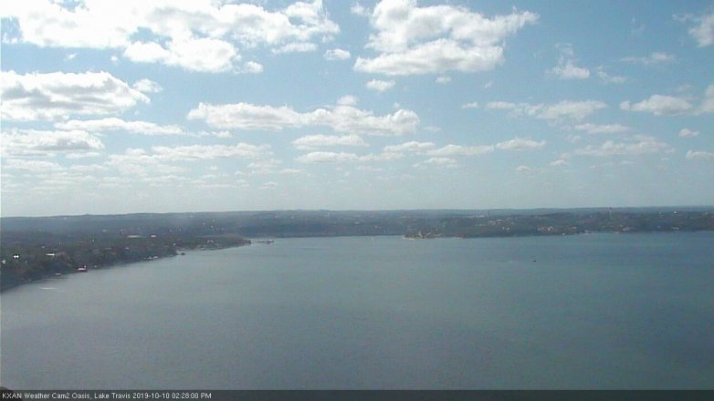 Lake Travis webcam, October 10, 2019 1:30 PM CT