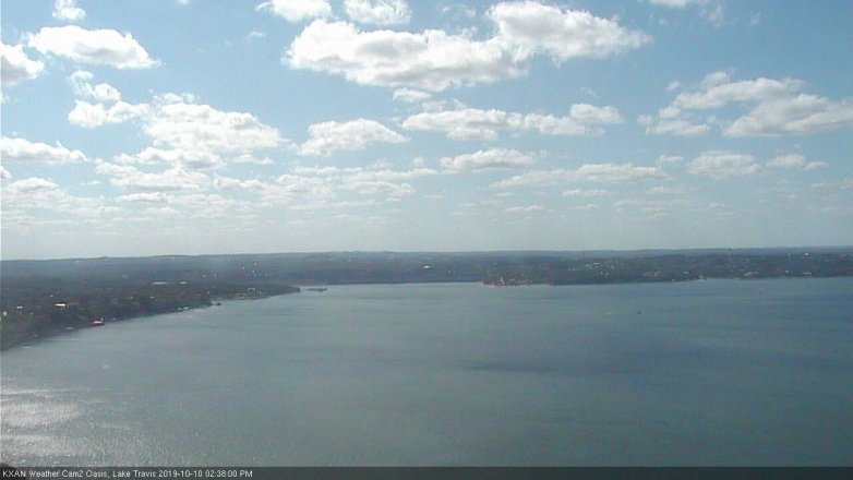 Lake Travis webcam, October 10, 2019 1:40 PM CT