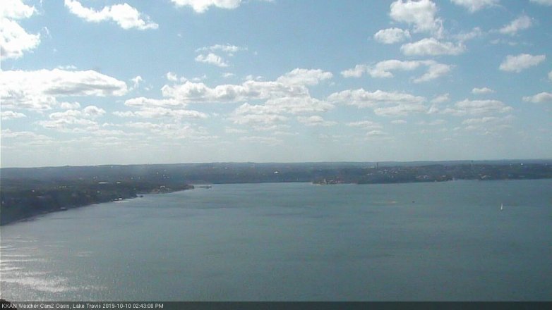 Lake Travis webcam, October 10, 2019 1:45 PM CT
