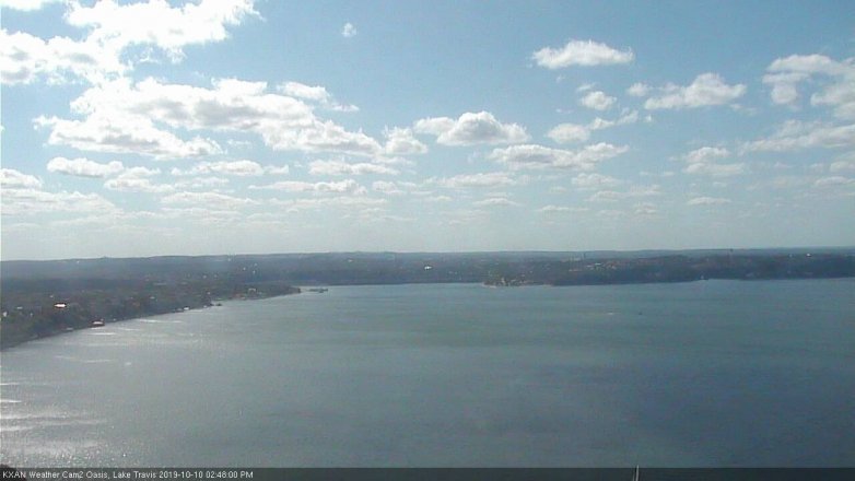 Lake Travis webcam, October 10, 2019 1:50 PM CT