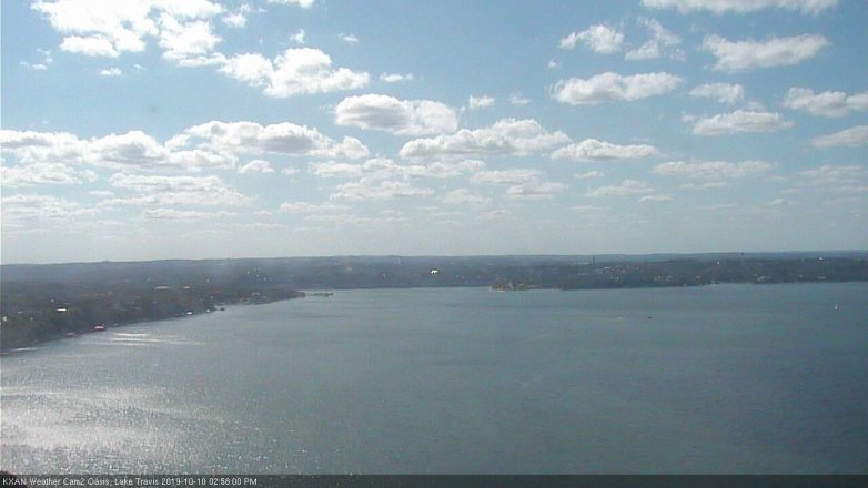 Lake Travis webcam, October 10, 2019 2:00 PM CT