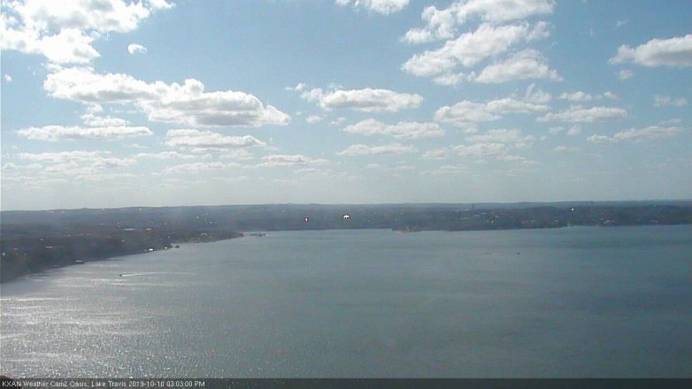 Lake Travis webcam, October 10, 2019 2:05 PM CT