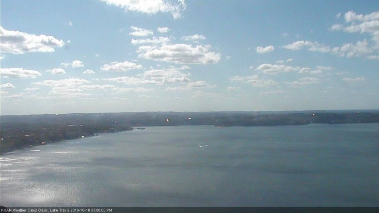 Lake Travis webcam, October 10, 2019 2:10 PM CT