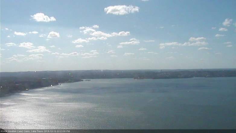 Lake Travis webcam, October 10, 2019 2:25 PM CT