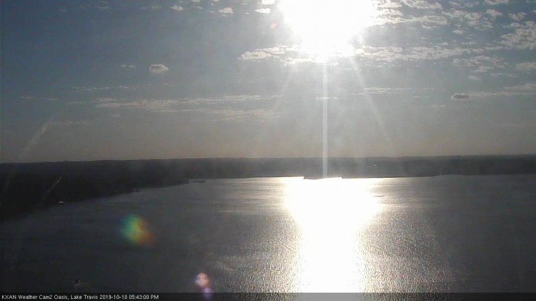 Lake Travis webcam, October 10, 2019 4:45 PM CT