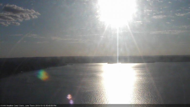 Lake Travis webcam, October 10, 2019 4:50 PM CT