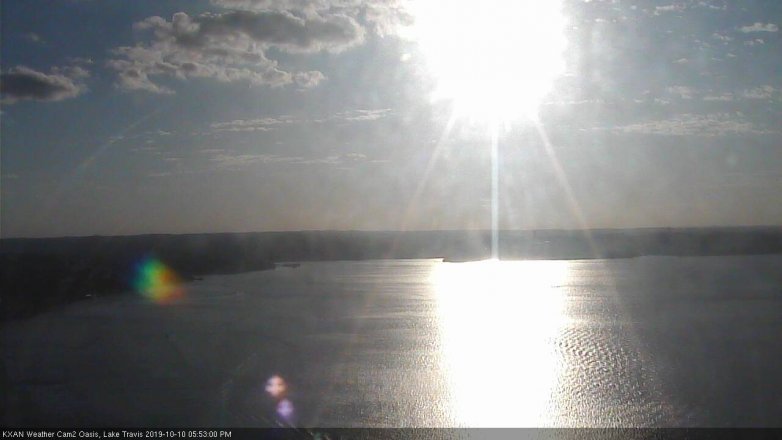 Lake Travis webcam, October 10, 2019 4:55 PM CT