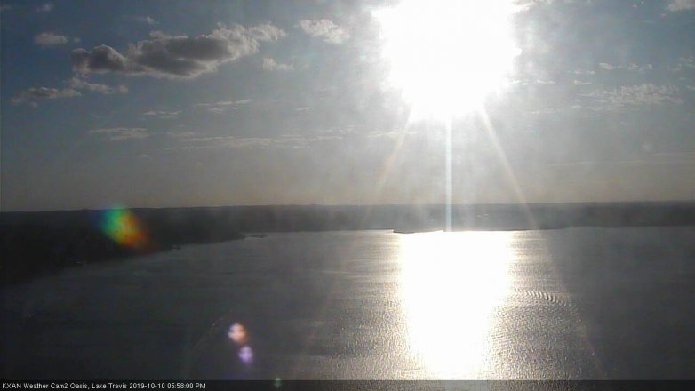 Lake Travis webcam, October 10, 2019 5:00 PM CT