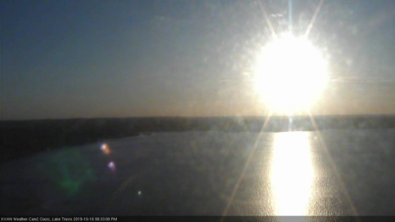 Lake Travis webcam, October 10, 2019 5:35 PM CT