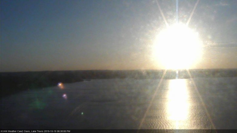 Lake Travis webcam, October 10, 2019 5:40 PM CT