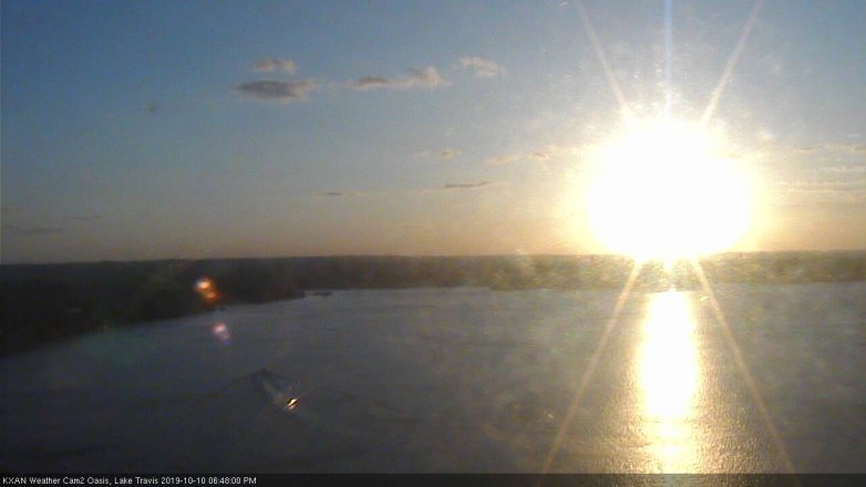 Lake Travis webcam, October 10, 2019 5:50 PM CT