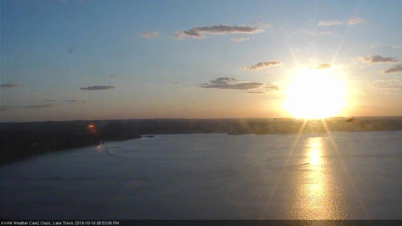 Lake Travis webcam, October 10, 2019 5:55 PM CT