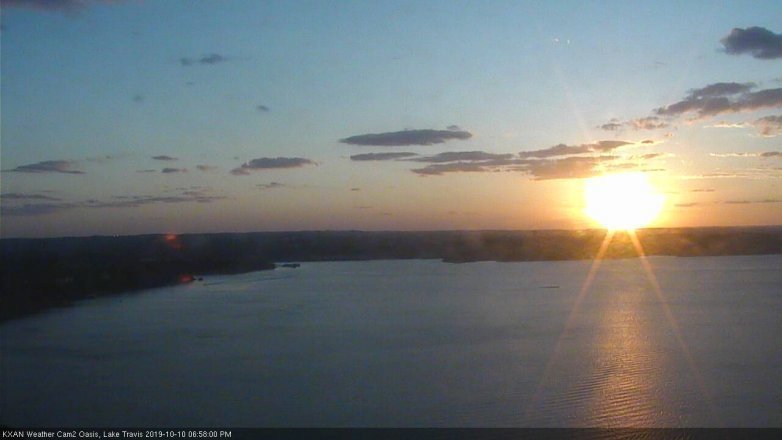 Lake Travis webcam, October 10, 2019 6:00 PM CT